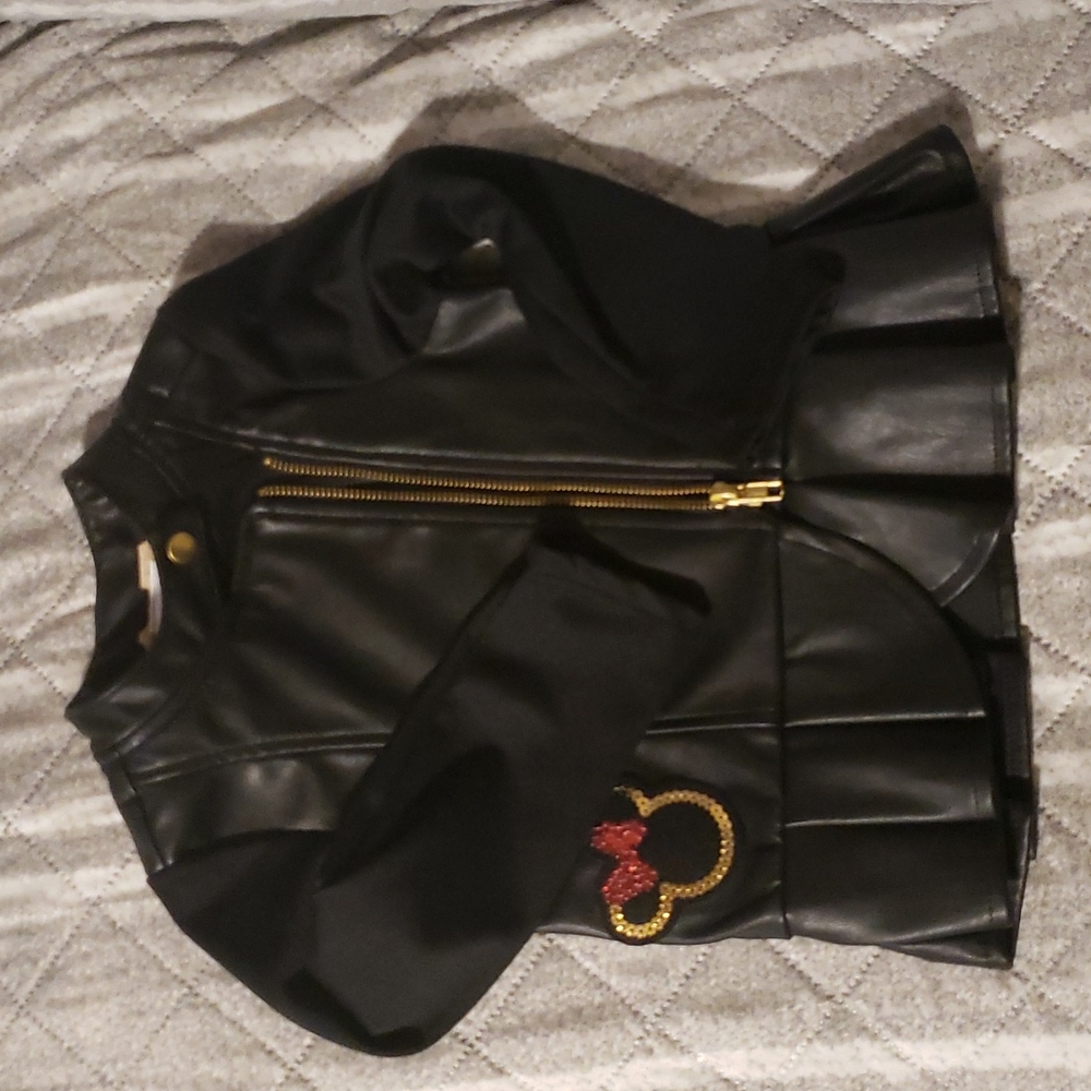 Disney mini mouse pleather jacket. 3T